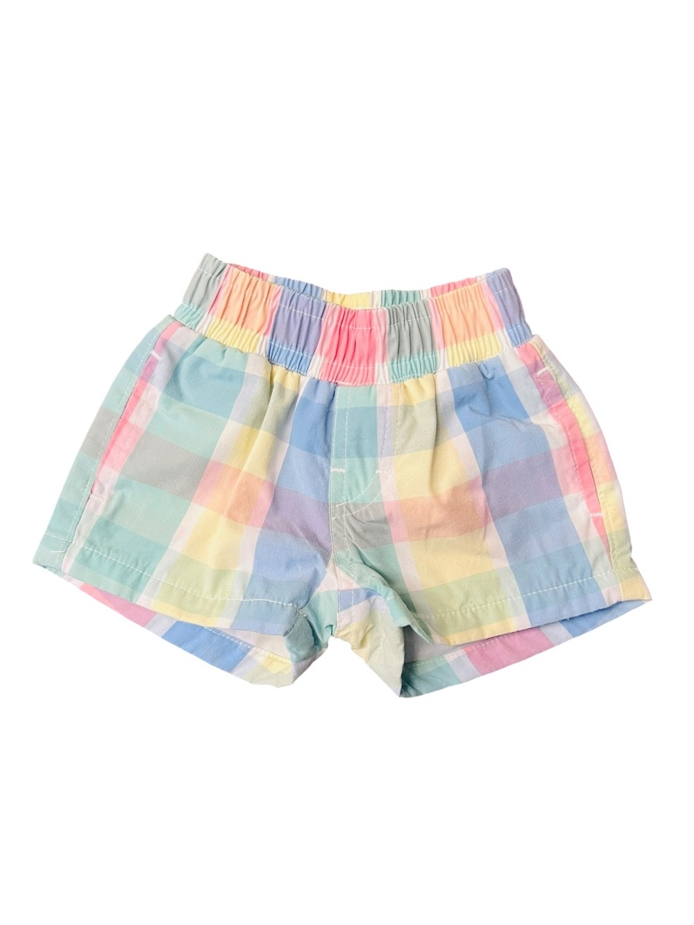 The Beaufort Bonnet Company Pastel Plaid Elastic-Waist Shorts - Multicolor